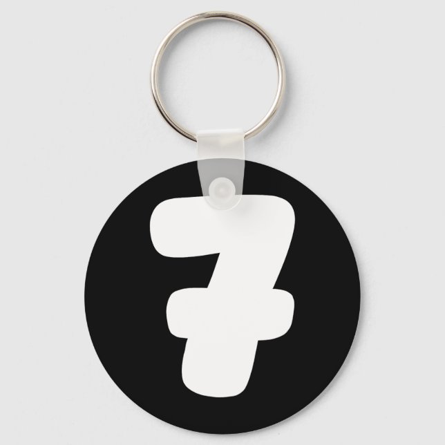 7 Number Six Seven 67 Gen Alpha Slang T Funny Meme Key Ring (Front)