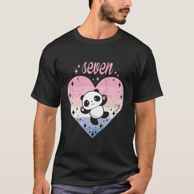 7 Panda 7Th B-Day T-Shirt (Front)
