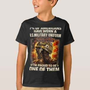 7 percent of americans worn us military uniform T-Shirt