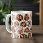 7 Photo Collage - funky hexagon pattern Coffee Mug<br><div class="desc">Funky honeycomb pattern photo collage. Square photos work best with this template. Add your favourite pics to this fun template. You can use square photos or any photos for this grid.</div>