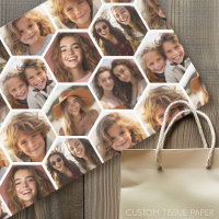 7 Photo Collage - funky hexagon pattern Wrapping P