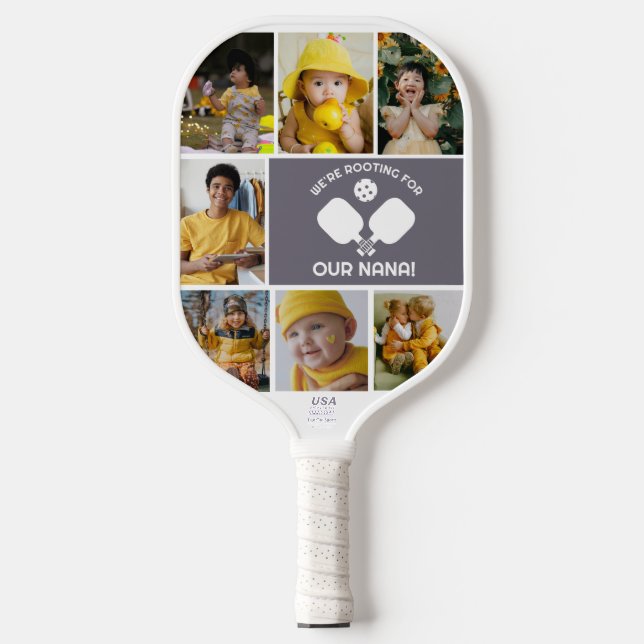 7 Photo Customisable Photo Gift Pickleball Paddle (Front)
