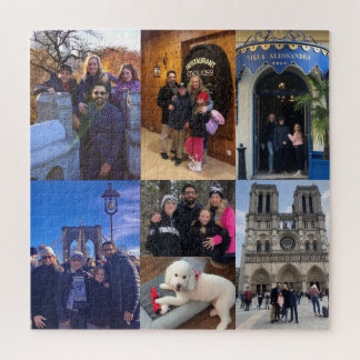 7 Photo FAMILY TRAVEL ALBUM & PUPPY OF CUTENESS Jigsaw Puzzle