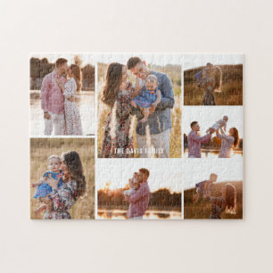 7-Photo Gallery Custom Caption Personalised Puzzle