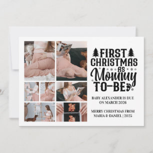 7 Photo Mummy to be Christmas Pregnancy  Holiday Card