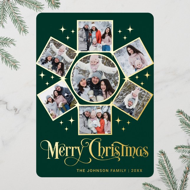 7 PHOTO Sparkle Merry Christmas Greeting Gold (Creator Uploaded)