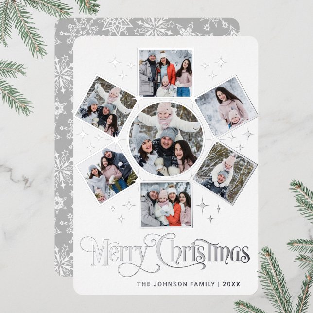 7 PHOTO Sparkle Merry Christmas Greeting Silver (Creator Uploaded)