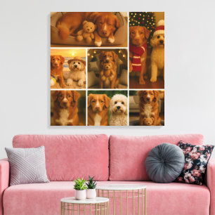 7 Photo Template Collage Personalised Canvas Print