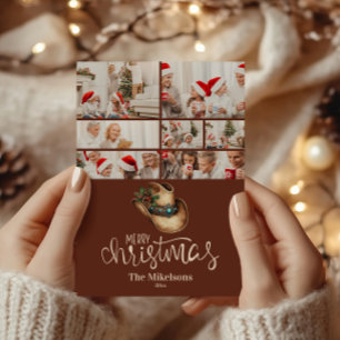 7 Photo Western Cowboy Hat Christmas Holiday Card