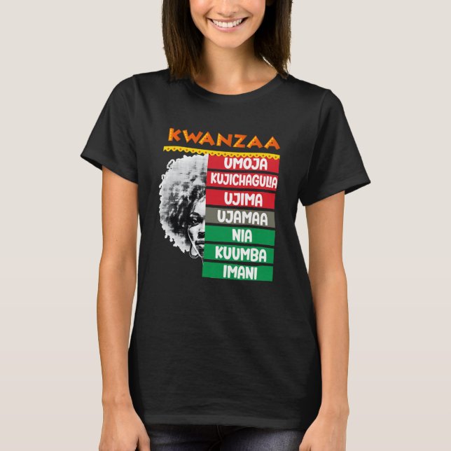 7 Principles Of Kwanzaa4  T-Shirt (Front)