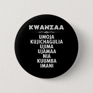 7 Principles Of Kwanzaa 6 Cm Round Badge
