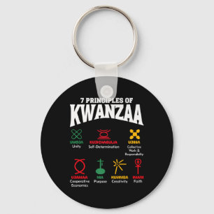7 Principles Of Kwanzaa African American Pride Men Key Ring