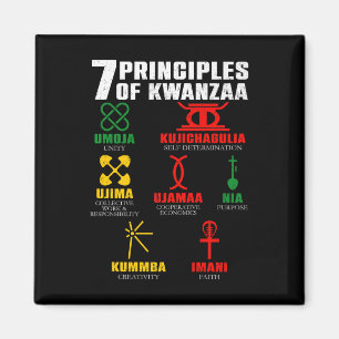 7 Principles Of Kwanzaa Celebration Pan African Bo Magnet