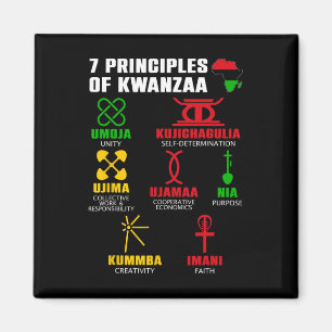 7 Principles Of Kwanzaa Celebration Pan African Bo Magnet