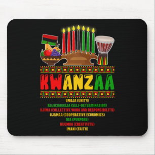 7 Principles Of Kwanzaa Celebration Pan African Bo Mouse Pad