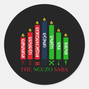 7 Principles Of Kwanzaa  Classic Round Sticker