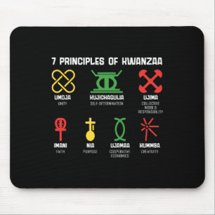 7 Principles Of Kwanzaa Happy Kwanzaa African Amer Mouse Pad