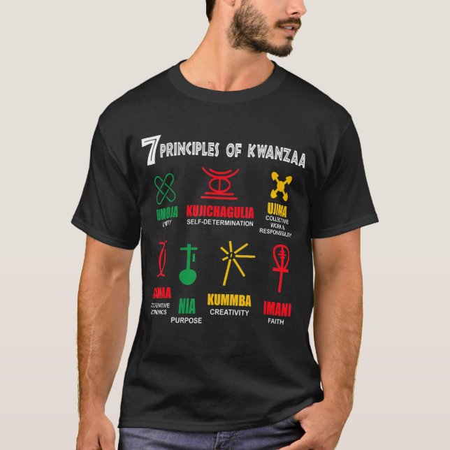 7 Principles Of Kwanzaa T-Shirt (Front)