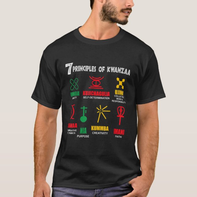 7 Principles Of Kwanzaa T-Shirt (Front)