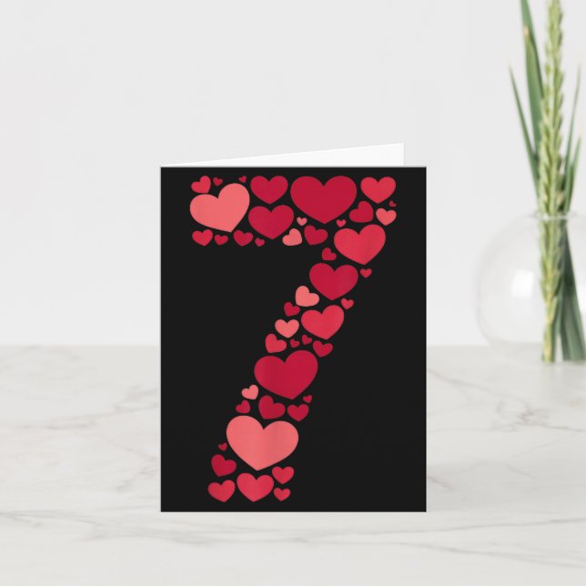 7 Romantic 67 Heart Pattern Valentine Love Trend 6 Card (Front)