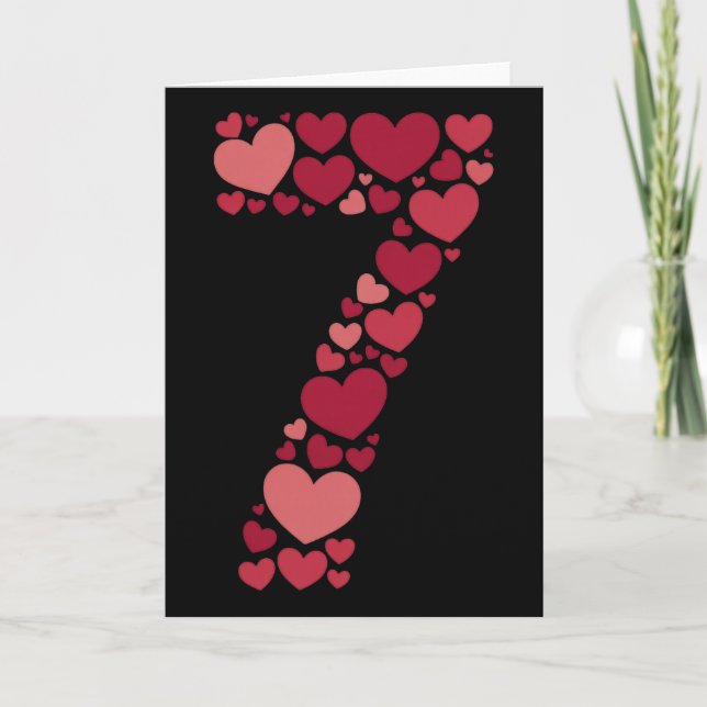7 Romantic 67 Heart Pattern Valentine Love Trend 6 Card (Front)