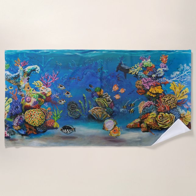 7 Seas Coral Reef Beach Towel (Front)