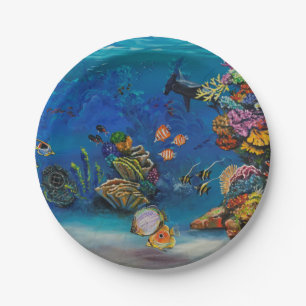 7 Seas Coral Reef Paper Plate