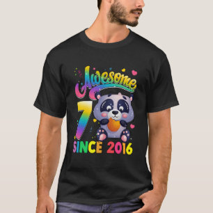 7 Since 2016 Panda 7Th T-Shirt