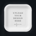 7" Square Paper Plates (set of 8)<br><div class="desc">Customise your design in Templett. After you are done editing,  download your file in a JPG format (don't forget to turn on the bleed option). Upload your design here by clicking on the blue "Personalise" button.</div>