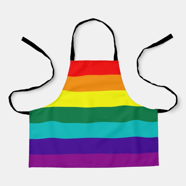 7-Stripe Rainbow Pride Flag Apron (Front)