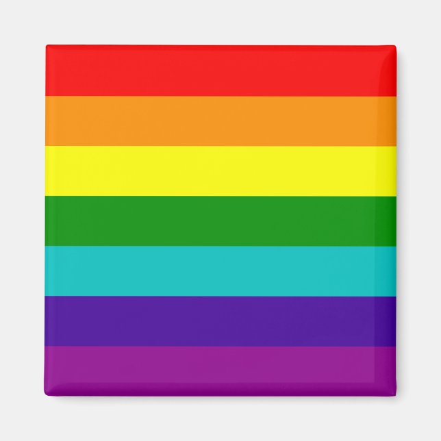 7 Stripes Rainbow Gay Pride Flag Magnet (Front)
