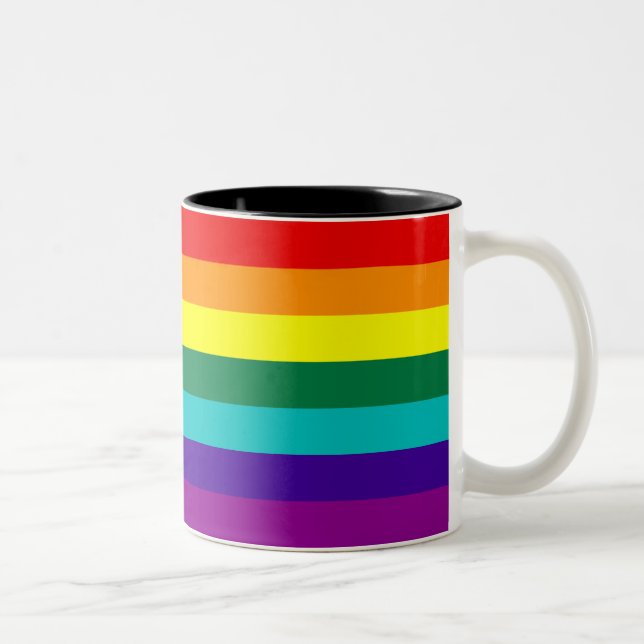7 Stripes Rainbow Gay Pride Flag Mug (Right)