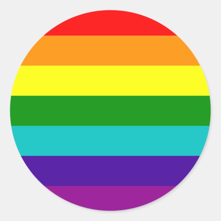 Stripes Rainbow Gay Pride Flag Sticker Zazzle Co Nz