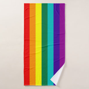 7 Stripes Rainbow Pride Flag Bath Towel