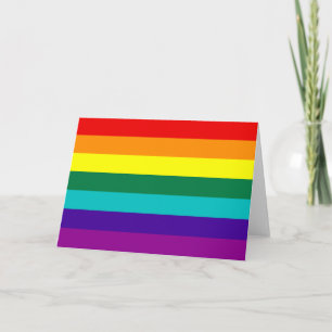 7 Stripes Rainbow Pride Flag Card