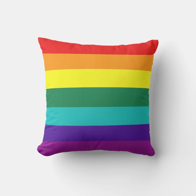 7 Stripes Rainbow Pride Flag Cushion (Front)