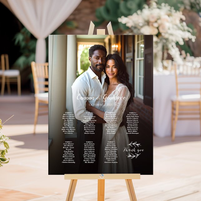 7 tables elegant photo wedding seating chart (Creator Uploaded)