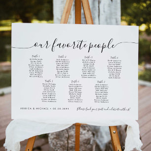 7 Tables Modern Our Favourite People Seating Chart