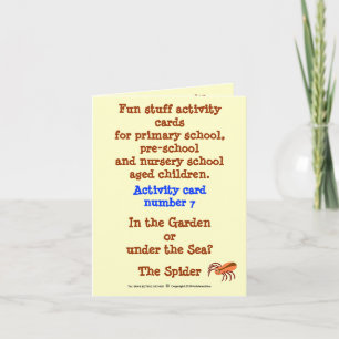 7 The Spider -Sample note card size