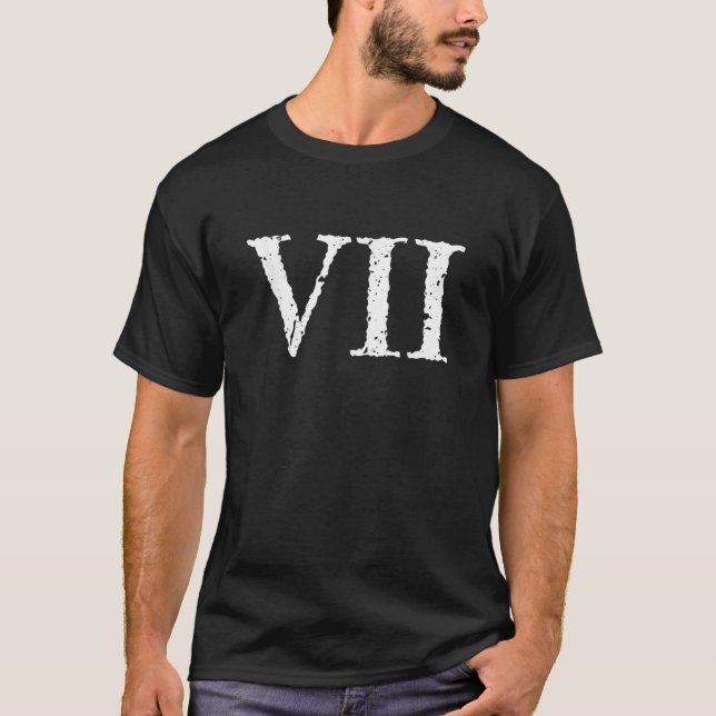 7 VII print T Shirt (Front)