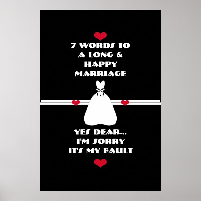 7 Words To A Long And Happy Marriage - Poster (Front)