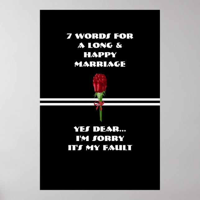 7 Words To A Long And Happy Marriage - Poster (Front)