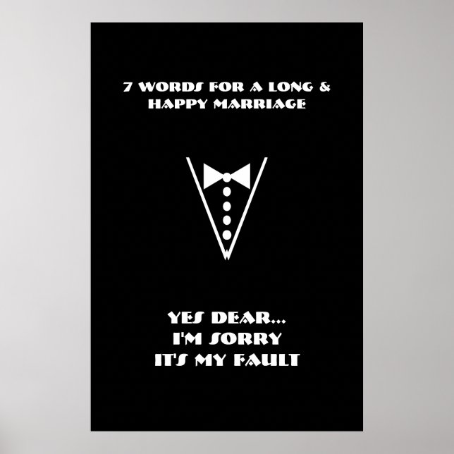 7 Words To A Long And Happy Marriage - Poster (Front)