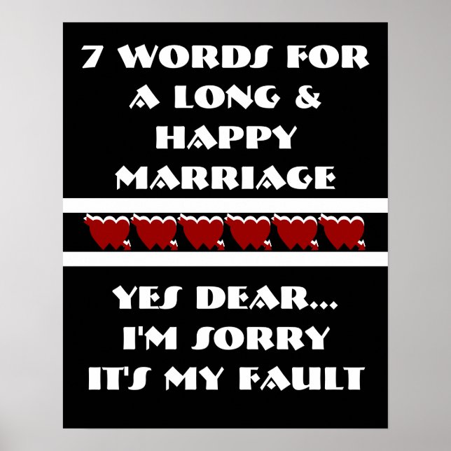 7 Words To A Long And Happy Marriage - Poster (Front)
