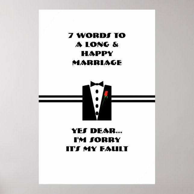 7 Words To A Long And Happy Marriage - Poster (Front)