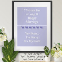 7 Words To A Long And Happy Marriage - Poster
