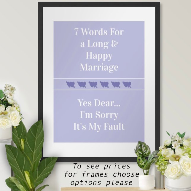 7 Words To A Long And Happy Marriage - Poster (Creator Uploaded)