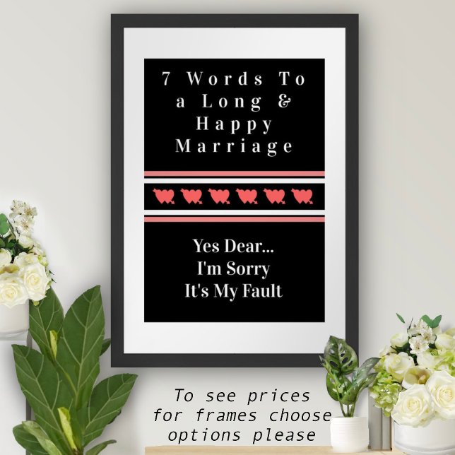 7 Words To A Long And Happy Marriage - Poster (Creator Uploaded)