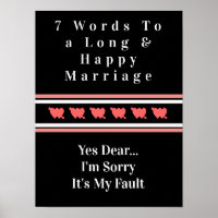 7 Words To A Long And Happy Marriage - Poster