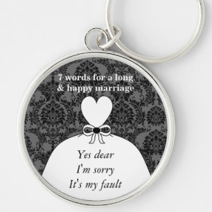 7 Words To A Long Marriage & Happy Marriage Key Ring
